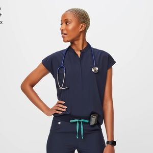 FIGS Rafaela FREEx Oversized Scrub Top navy blue
